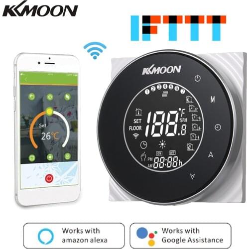 KKmoon Digital Water/Gas Boiler Heating Thermostat Energy Saving AC 95-240V 5A Touchscreen LCD Display Room Temperature Controll