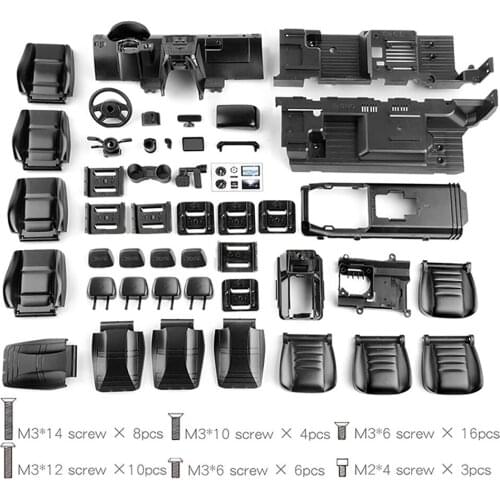 RC Car Interior Decoration Parts for TRAXXAS TRX4 TRX6 G500 G63 6x6 RC Car Simulation Central Cab Console Seat Kit Upgrade Parts