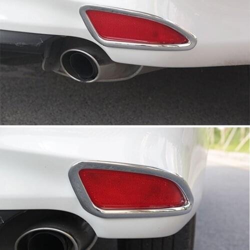 For Toyota Camry 2015 2pcs ABS Chrome Rear Tail Fog Light Lamp Cover Trim Molding Protector Accessories Auto Parts