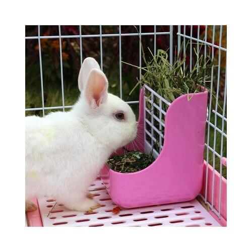 Two-in-one Grass Shelf Rabbit Food Pot Grass Shelf Fixed Chinchilla Guinea Pig Food Box Pet Supplies Hay Feeder