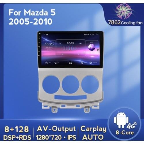6G+128G QLED 5G WIFI Android 10 2din Autoradio Car Intelligente Pantalla For Mazda 5 2005-2010 Multimedia Player Carplay Auto