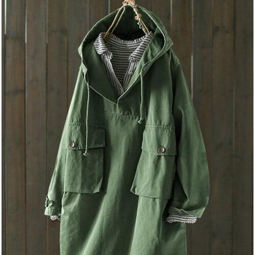 Feelingstory Women's Hooded Trench Coats