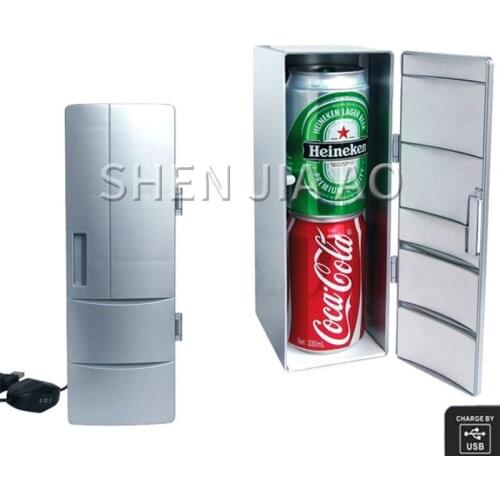 USB refrigerator Second generation hot and cold mini refrigerator MINI USB refrigerator for cooling/heating Portable desktop 1pc