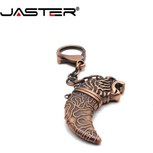 JASTER pen drive metal keychain 32gb 16gb 8gb 4gb Damascus knife dagger cool usb flash drive pendrive waterproof usb stick Hot
