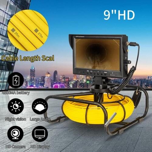9Inch Handheld Pipe Inspection Camera 6.5mm Digital Industrial Endoscope Pipe Sewer Inspection Video Camera WIFI DVR optional