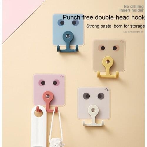Cute Cartoons Strong Suction Hooks For Home Kitchen And Bathroom Cup Sucker Hanger Key Holder Storage Hangers Home Storage