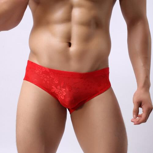 Men Sexy Lace Briefs Underwear Small Underwear Shorts Gay Erotic Underpant Male Low Rise Waist Trunks Short Pouch Cueca Lingerie