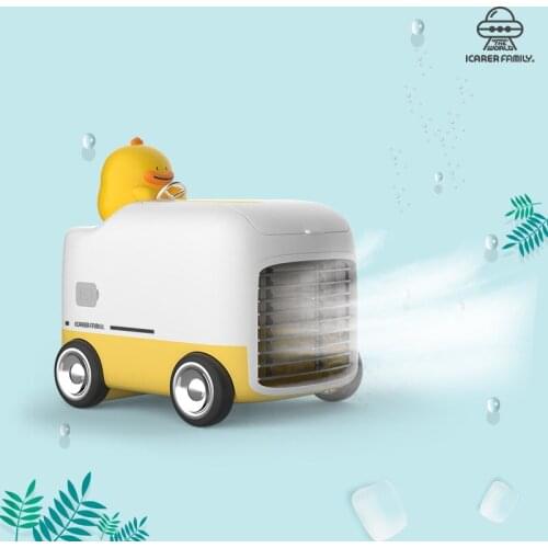 Desktop Air Cooler Fan Animation Peripheral Mute USB Mini Conditioner New Style Spray Gift Decorations And Ornaments