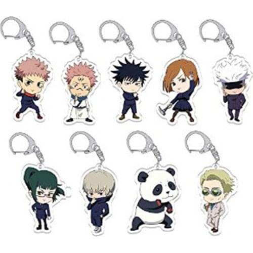New Jujutsu Kaisen Acrylic Keychain Figure Yuji Itadori Cosplay Pendent Keyring for Women Men Jewelry Collection Gifts Jewelry