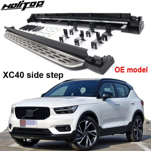 New Arrival running board nerf bar side step for Volvo XC40 2018-2019+.original style with thicken&widen aluminum alloy pedal
