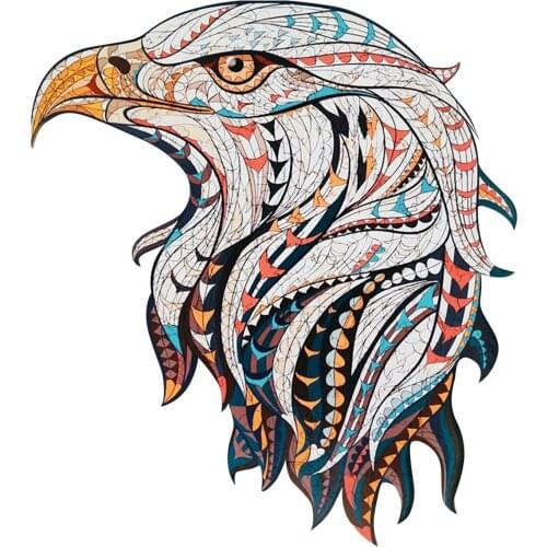 120pcs Unique Wooden animal Jigsaw Puzzles Mysterious Eagle Puzzle Gift Kids Educational Fabulous Gift Interactive Games Toy