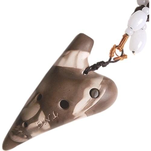 TNG Ocarina Biscuit Firing Porcelain 6 Holes handmade Dolomite Ceramic Tone of Super Soprano F Musical Instruments Birthday Gift