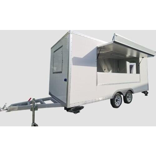White Color Mobile Food Cart Street Snack Truck For Soft Ice Cream Machine Shop Trailer Can Customized Cooling Drink Equipment