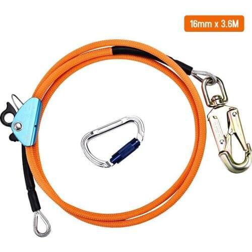 2.4/3/3.6 Meters Outdoor Climbing Rope Tear-Resistant Safety Rope Portable Climbing Lanyard for Full Protection