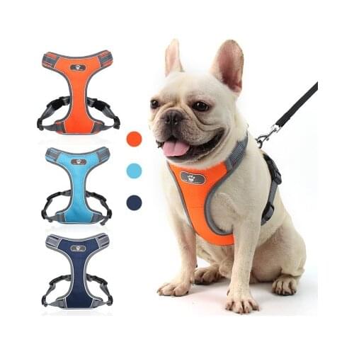 Pet Leash, Mesh Breathable Dog Pet Chest Harness, Vest-Style Reflective Dog Rope, Pet Supplies Dog Accessories