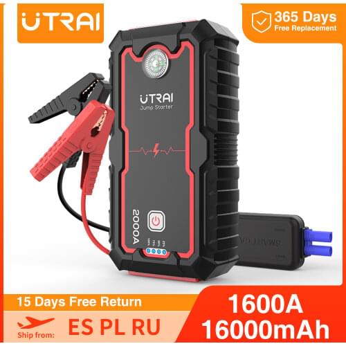 Utrai 2000A 22000mAh Starting Device Power Bank Jump Starter Car Battery Starters Emergency Charger For 12v Engine Starter