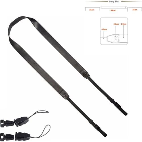PU Leather Camera Strap Quick Release Connector Shoulder Neck Strap for Canon Nikon Sony Fujifilm Olympus digital cameras Belt