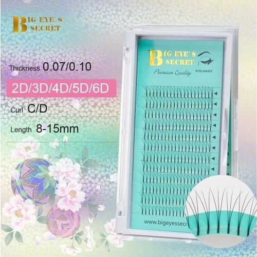 Big eyes secret Premade Volume Lash Extensions Eye Lashes Pre Made Fans False Eyelashes