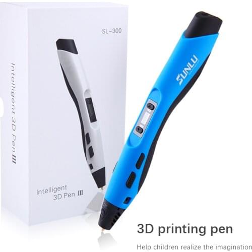 Novelty 3D Printing Pen Blue Color Low Temperature Safe with ABS PLA Filament 3D Pen Creative Toy Holiday Gifts Regalos al Ninos