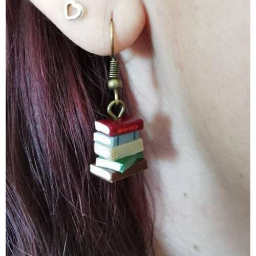 Irregular Books Earrings Dangle Earrings Drop Earrings Earrings Hook Earrings writers students teacher books lovers earrings