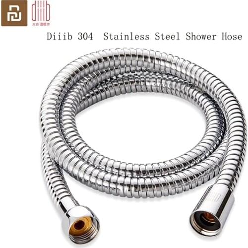 Youpin Diiib Shower Hose 1.5/2M Stainless Steel Plumbing Flexible Bathroom Bath Shower Tube Head Silicone Hose From Xiaomi