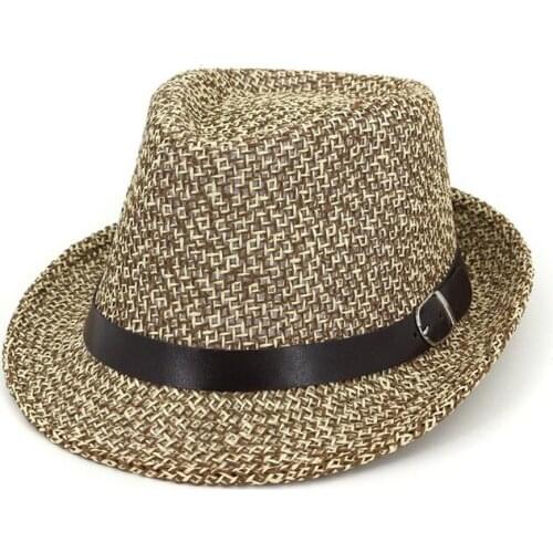 Summer Women Men straw jazz cap hat Beach sunhat panama Fedoras chapeau dance hat headgear for unisex GH-694
