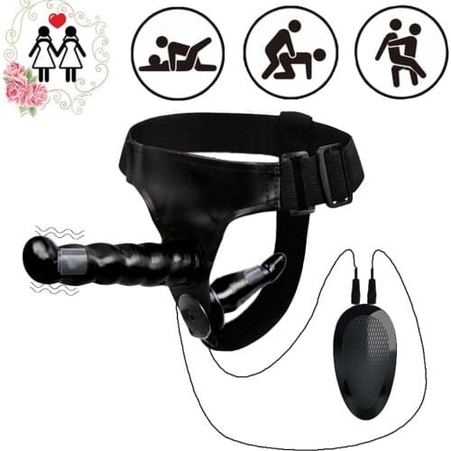 Strapon on Dildo Vibrator for Lesbian Sex Shop Erotic Toys Sex Game Adult Products Realistic Double Penis Vibrador for Women