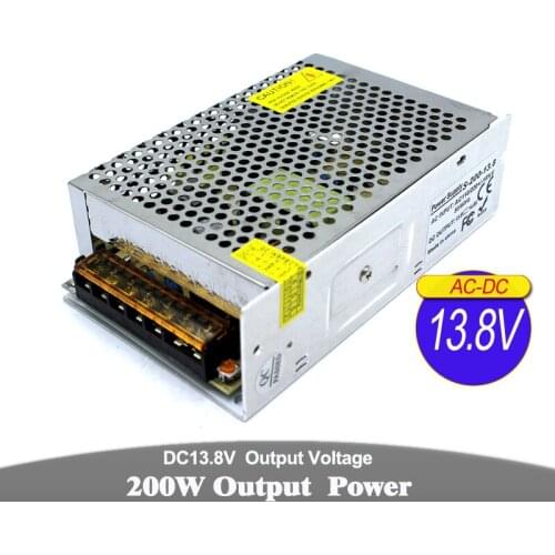Single Output 13.8V 200W Power Supply LED Driver Transformers 220V 110V AC DC13.8V Power Source for CCTV camera Stpper CNC Lamp