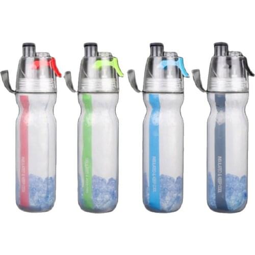 Bicycle Water Bottle 500ml PE Spray Heat Cold Preservation Cold water Kettle Lightweight Outdoor Gym Sports Bicycle Portable Cup