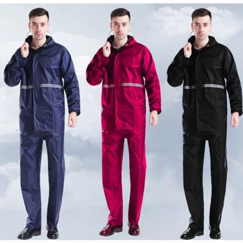 Cycling Reflective Raincoat Suit waterproof Impermeable Hooded Poncho Rainwear Women Men Hiking Fishing Rain Gear
