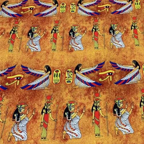 Vintage mysterious ancient egypt mural 100% Cotton Fabric Sewing Cloth Dress Clothing Textile Tissue Patchwork