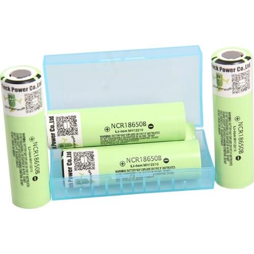 YECKPOWO 18650 charger USB NCR18650B 3400mah 3.7V 18650 LI-ION battery lithium high power source solutions flat top rechargeabl