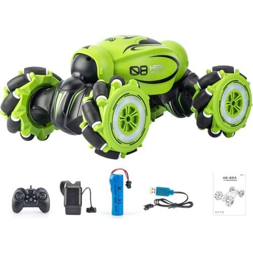 1:16 4WD Radio Gesture Induction Music Light Remote Control Twist High Speed RC Car Stunt off Road Drift Vehicle Toy D876