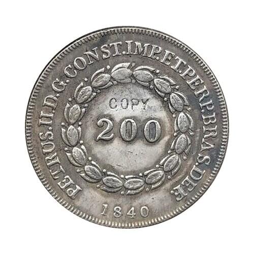1840 Brazil 200 Reis coins COPY