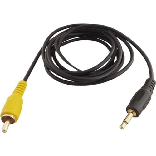 1x 3.5mm 1/8" Mono Male To RCA Male Plug Audio Adapter Gold Plated Connector Cable Cord 6FT /1.8M
