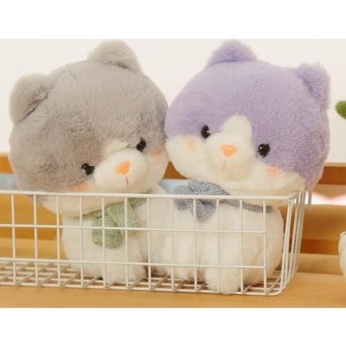2021 Sweet Plush Pillow Cartoon Wear-resistant Decoration PP Cotton Cat Collectible Animal Non-fading Shape Doll Toy for Office