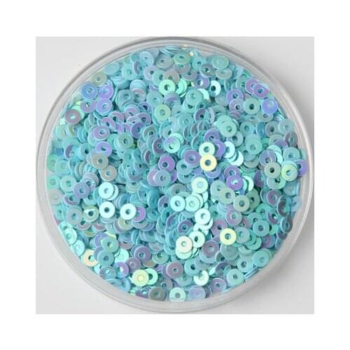 50g(12000pcs) 3mm Flat Round Loose Sequins Sewing Wedding Craft Children DIY Accessories Light Blue AB Confetti