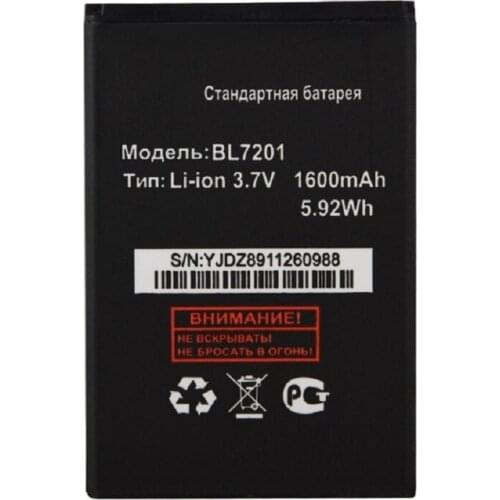 3.7V 1600mAh BL7201 Battery For Fly IQ445 IQ 445 BL 7201 Cell phone battery Replacement Batteries Parts High capacity