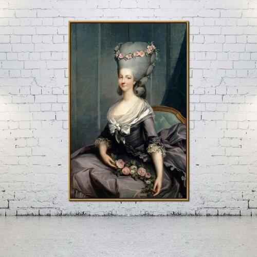 Artcozy Oil Canvas Painting retratos de maria antonieta For Home Decoration Wall Art