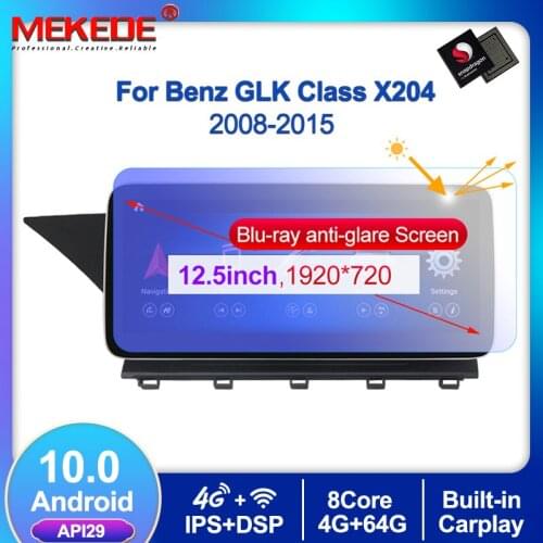 Android 10 4+64G 4G Lte Car Radio GPS Navigation for Mercedes Benz GLK Class X204 C253 2008-2015 Support BT WiFi Head Unit