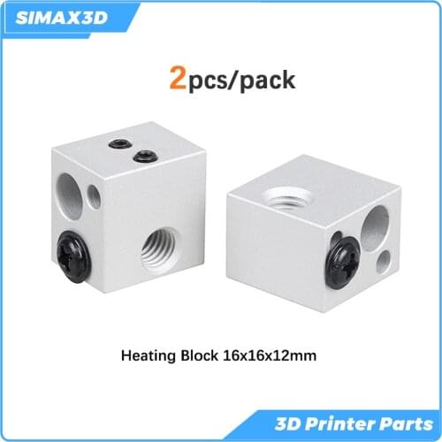 SIMAX3D 3D Printer part BP6 Heated Block V6 Volcano CR10 for ender3 Print Head Extruder J-head Aluminum Block Printer Accessorie