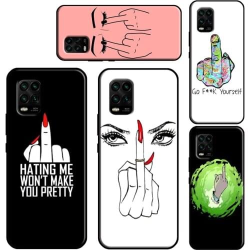Middle Finger Case For Xiaomi Mi 11 Lite 10 9 9T 10T Pro A3 11 Ultra POCO M3 X3 Pro F2 F3 Phone Fundas