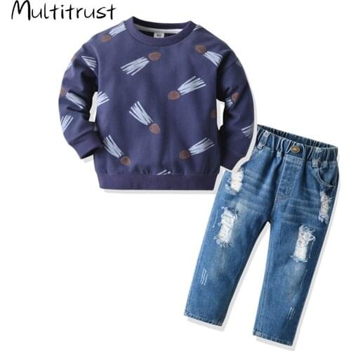 Childrens Clothing 2020 Autumn Winter New Baby Boys Clothes Long sleeve Hooded + Trousers Toddler Sport Suit Kids Costume