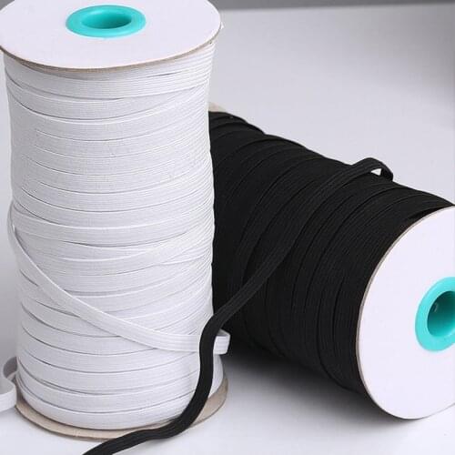 10m 3/4/5/6/8/10mm high quality Elastic Bands white and black Polyester Elastic ribbon for Sewing Fabric DIY Garment Accessories