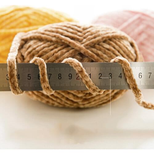 Storage Basket Line Hand Woven DIY Super Coarse Wool Knitting Crochet Doll Floor Mat Cushion Wool