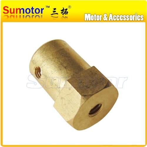 Brass Tyre Coupling Bore 3mm 4mm 5mm 6mm 7mm Tighten Rigid coupling for Motor shaft RC smart car robot model coupler