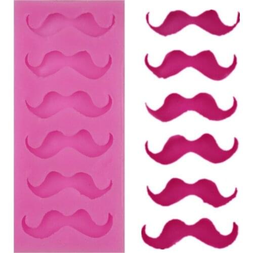 Multi Styles Funny Mustache Beard Fondant Sugarcraft Moulds Silicone Cake Molds Kitchen Cake Decorating Gumpaste Tools