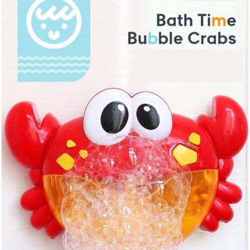 Bathroom Baby Bath Music Tool Electric Crab Blower Frog Bubble Machine Water Toy Funny Crab Music Baby Bath Toy