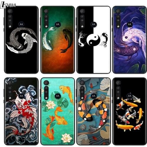 Gossip illustration koi fish For Motorola E6 E7 G8 G9 G Edge Stylus Power Play Lite One Hyper Marco Plus Soft Phone Case