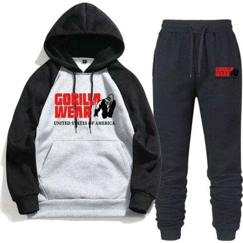 New mens hooded jerseys for 2020, fashion jerseys, gorilla jerseys, two-piece suits, heavy cotton hooded jerseys and sweatpants